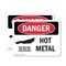 Signmission Hot Surface Sign, 7 in H x 10 in W, Plastic, Hot Metal OS-2PACK-DS-P-710-L-1361 - alternate 1